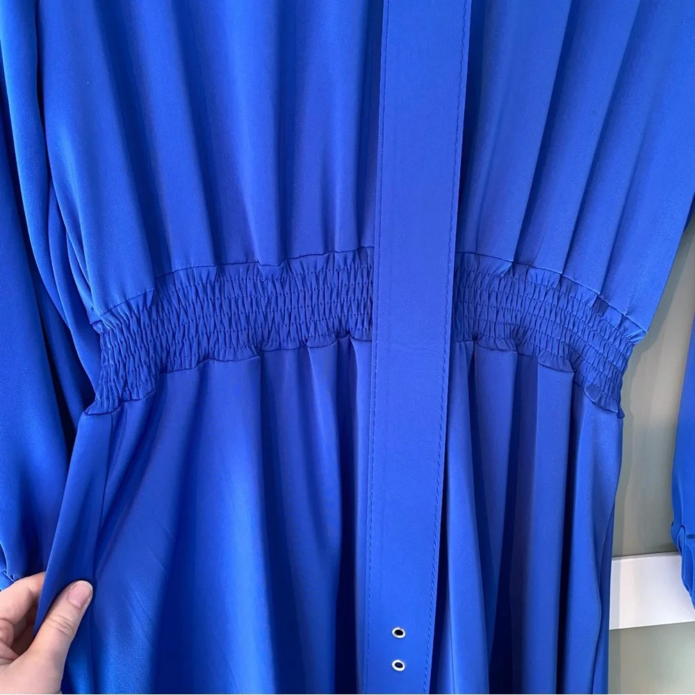 Royal Blue Silky Dress - Picture 2 of 5